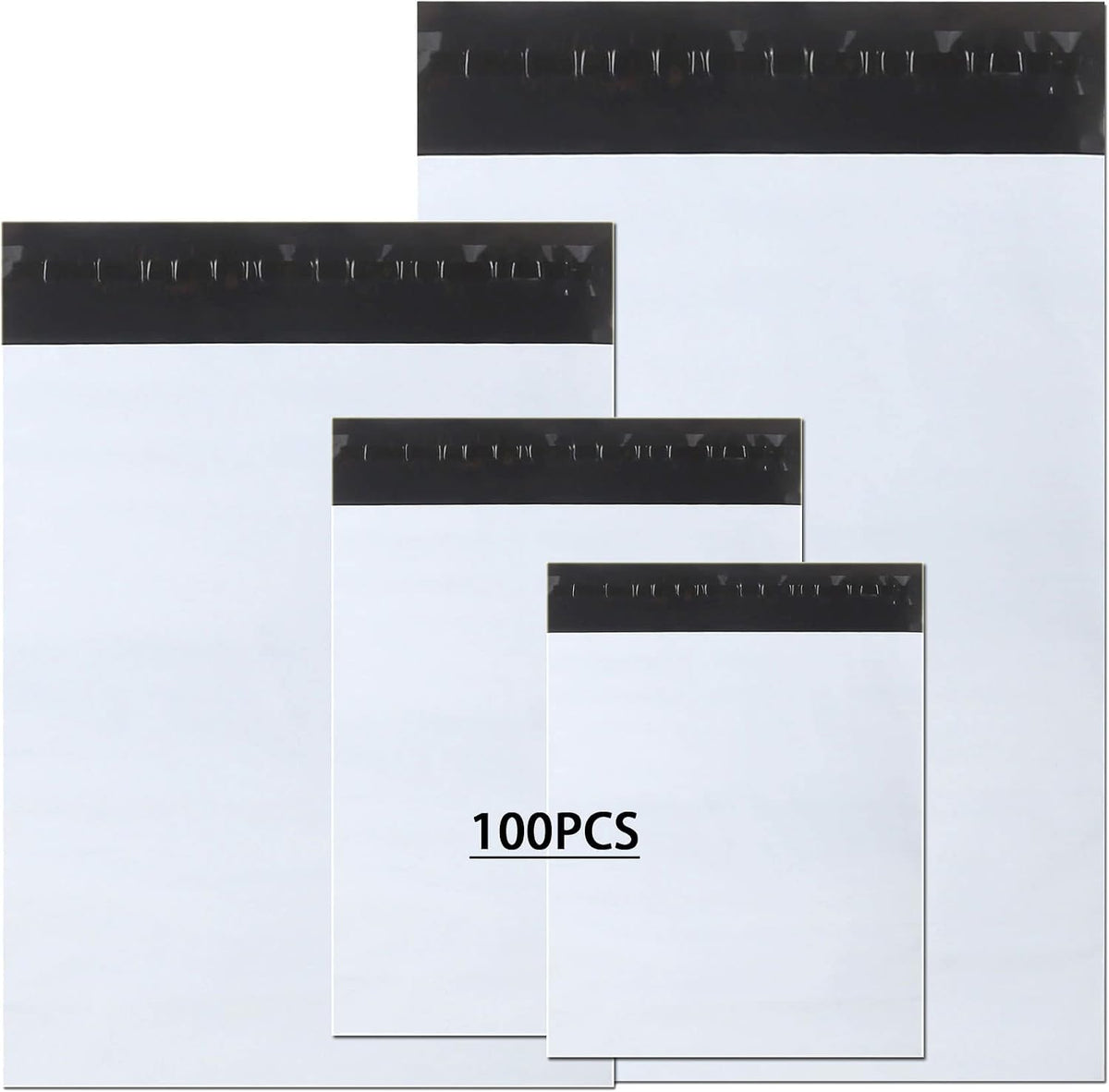 Poly Mailers Shipping Bags Mailing bags100pcs 4 Assorted Sizes White Shipping Envelopes Self-sealing Adhesive