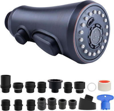 Hibbent Pull Down Spray Head for Kitchen Faucet, 3-Function Sink Nozzle