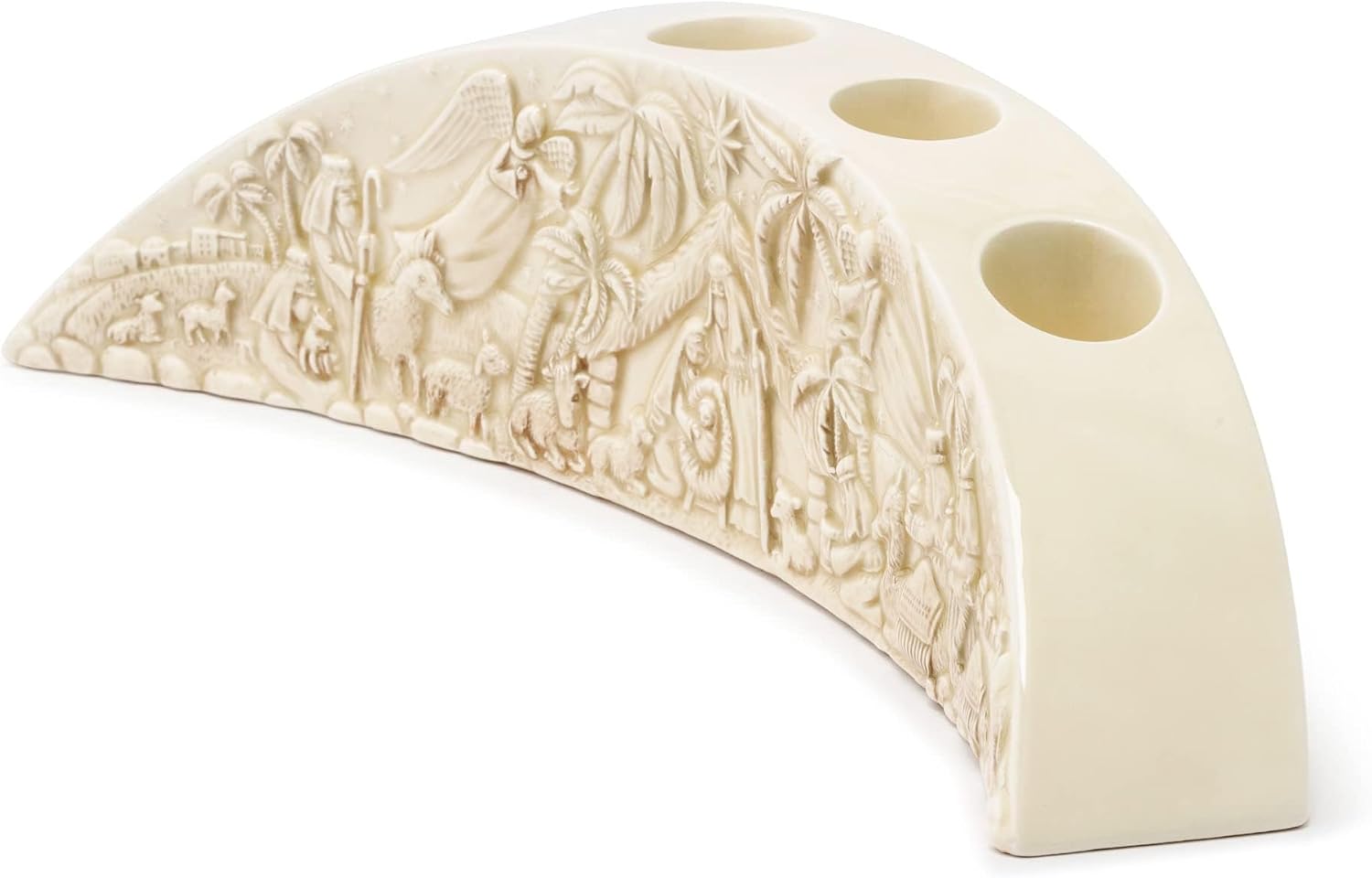 Nativity Christmas Advent Candle Holder Set, 12.25 x 3.25 in