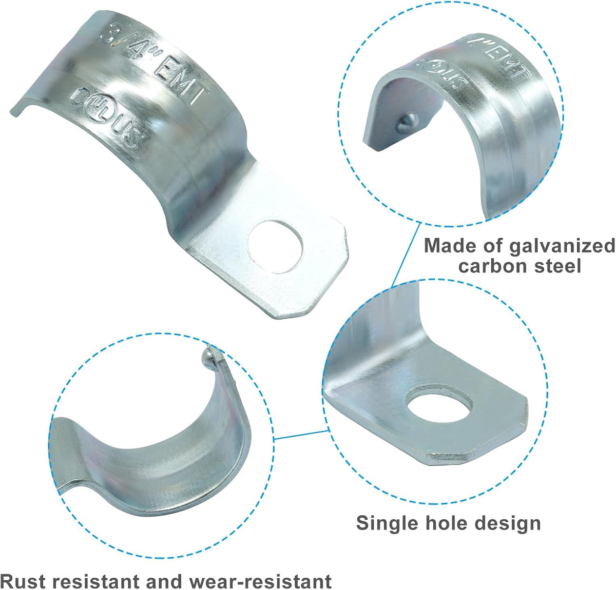 Murtenze M20 Rigid Pipe Strap, 3/4 Inch, 30 Pack