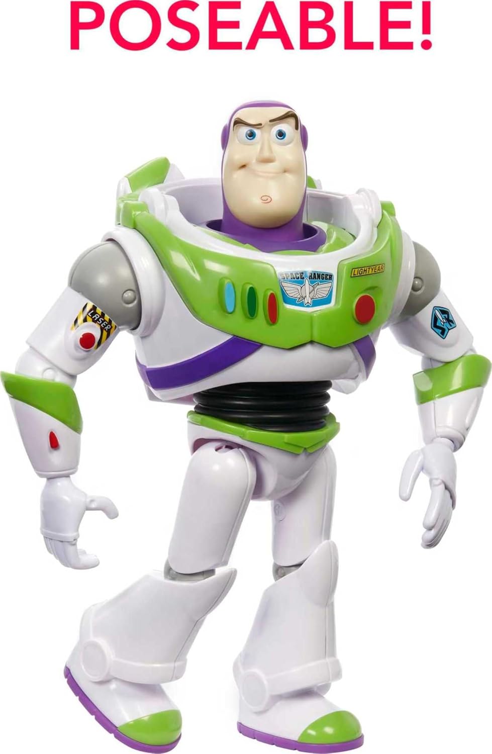 Disney Pixar Toy Story Large Action Figure, Posable Buzz Lightyear Collectible in Spacesuit Look, 12-inch Scale