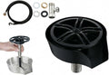 Glass Rinser Sink 360 Rotating Cup Bottle Washer (Black)