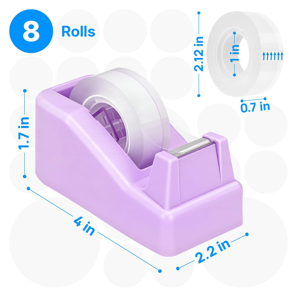 Lightweight Desktop Tape Dispenser, Purple, 1 Pack