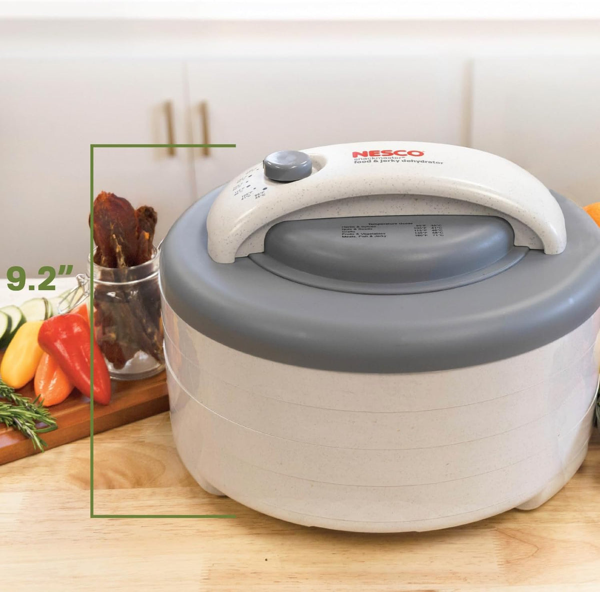 FD-61 Snackmaster Encore Food Dehydrator for Great Jerky and Snacks, 4 Trays, Gray