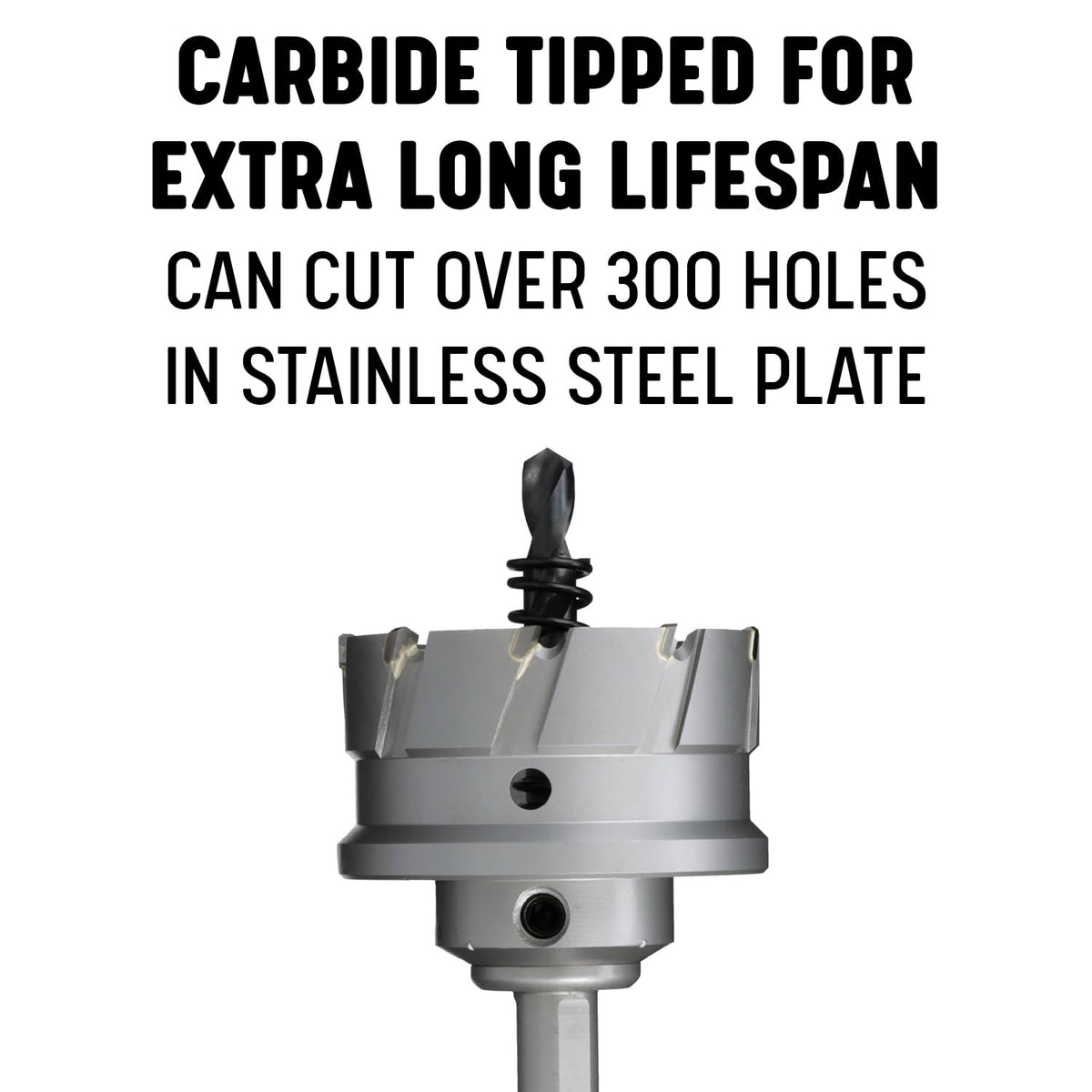 Drill America 4" Carbide Tipped Hole Saw/Cutter with 1" Depth of Cut, CTH Series