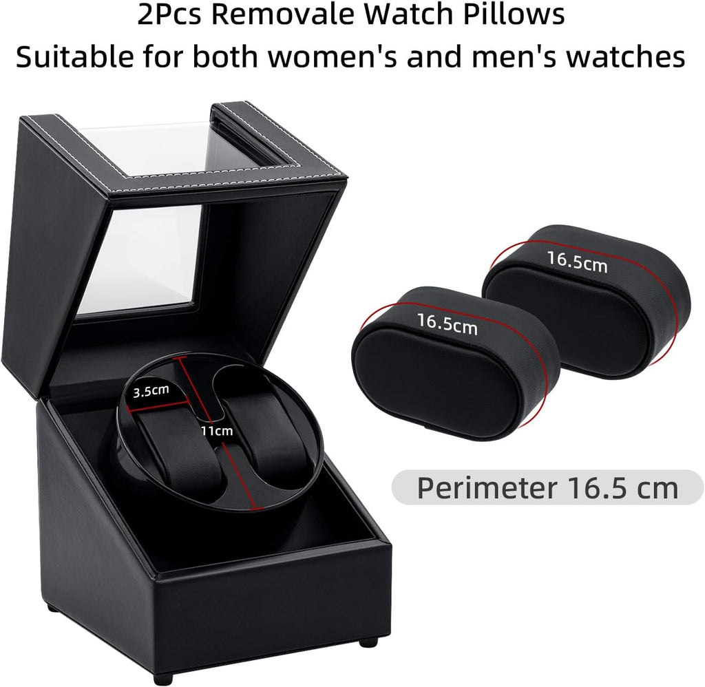 Watch Winder for Automatic Watches, Double Automatic Watch Winder Box with Quiet Japan-made Motor, Automatic Watch
