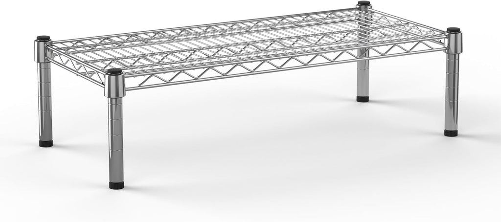 14''W x 30''L x 8''H Chrome Plated Wire Dunnage Rack | Off The Floor Storage