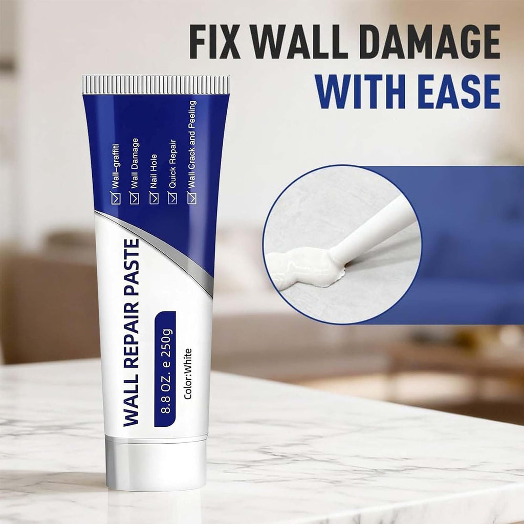 Drywall Repair Kit – Wall Repair Paste for Cracks & Holes, Fast-Drying Spackle with Scraper & Sandpaper