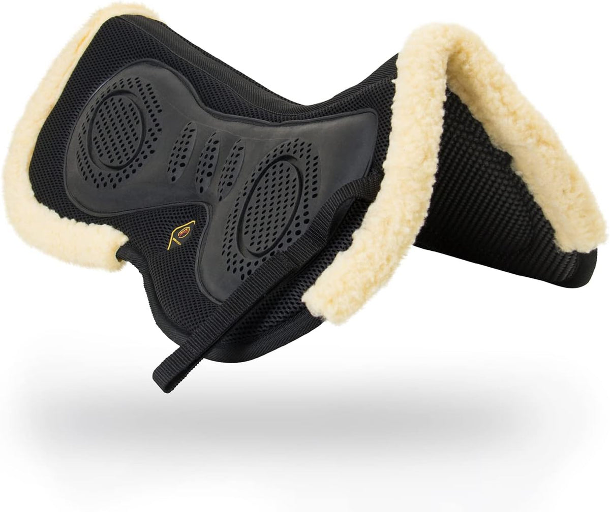 3D Air-Mesh Half Pad, Impact Protection & Therapeutic Gel Padding English Saddle for Maximum Support and Stability