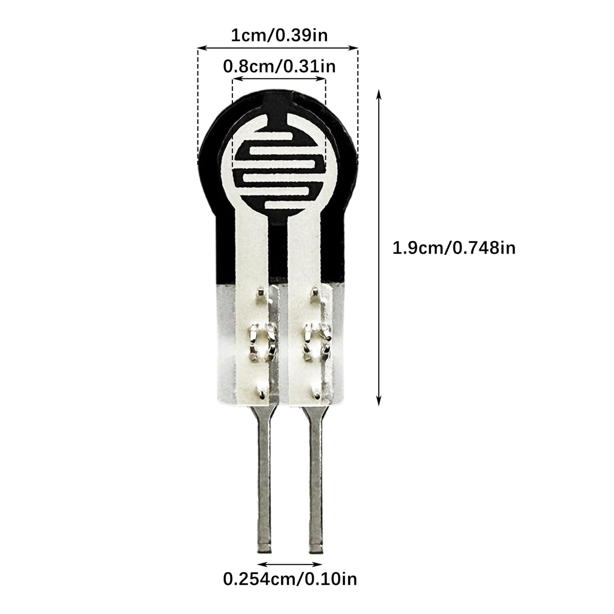 2Pcs Thin Film Pressure Sensor 20g-10Kg Force Sensitive Resistor (FSR400)