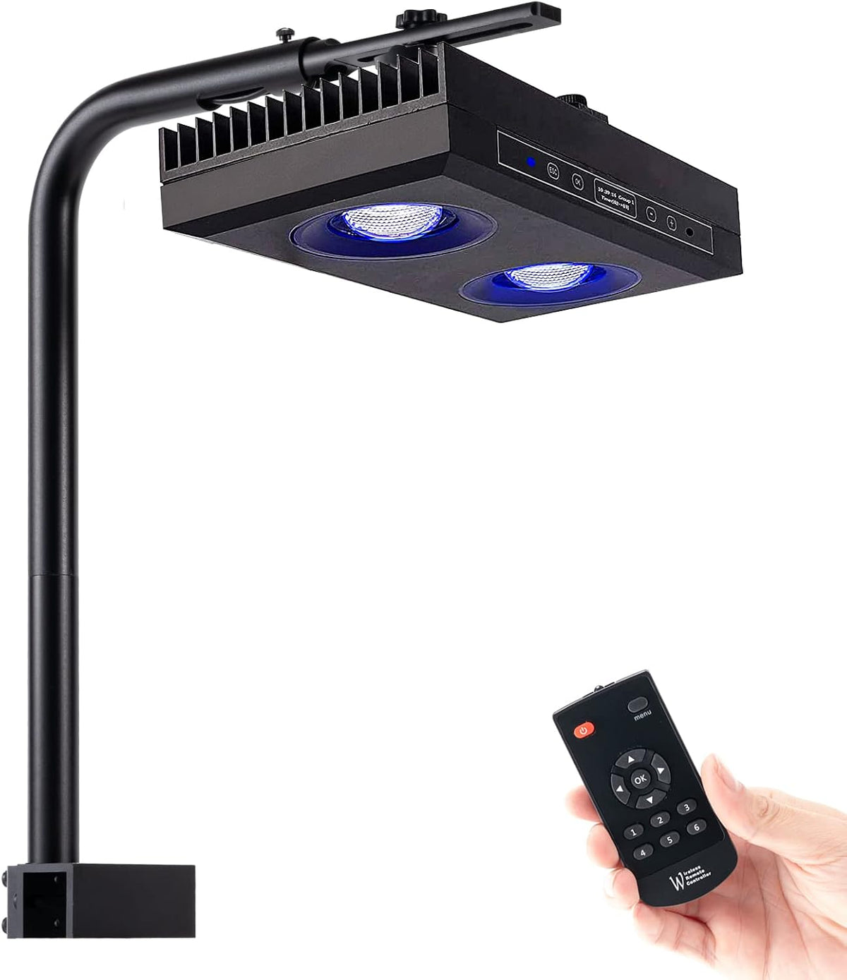 Aquarium Light - 95 Watt Sunrise Sunset Moonlight, Group Control Program Coral Reef Light Dimmable Full Spectrum for
