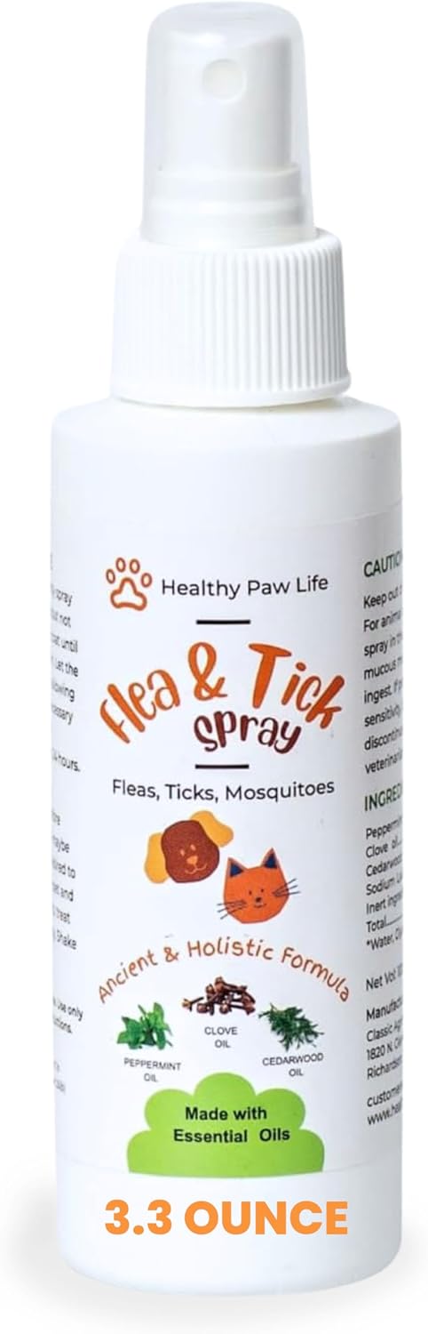 Plant-Based Flea & Tick Spray for Dogs & Cats, 100mL