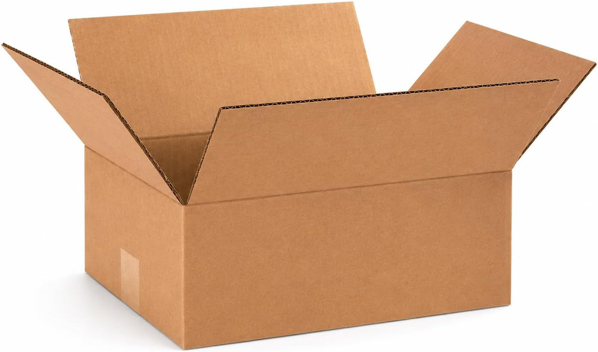 Shipping Boxes Medium 12"L x 9"W x 4"H 25-Pack - Corrugated Cardboard Box for Moving, Mailing, Packing, Packaging and
