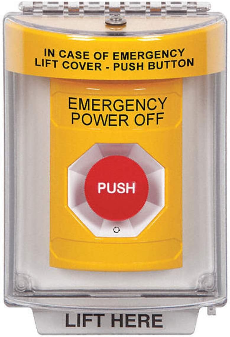 Emergency Power Off Push Button, 2-7/8" D