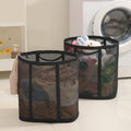 Mesh Bag with Handles, Collapsible Laundry Basket, Foldable Laundry Bag, Breathable Folding Beach Bag,Space-saving