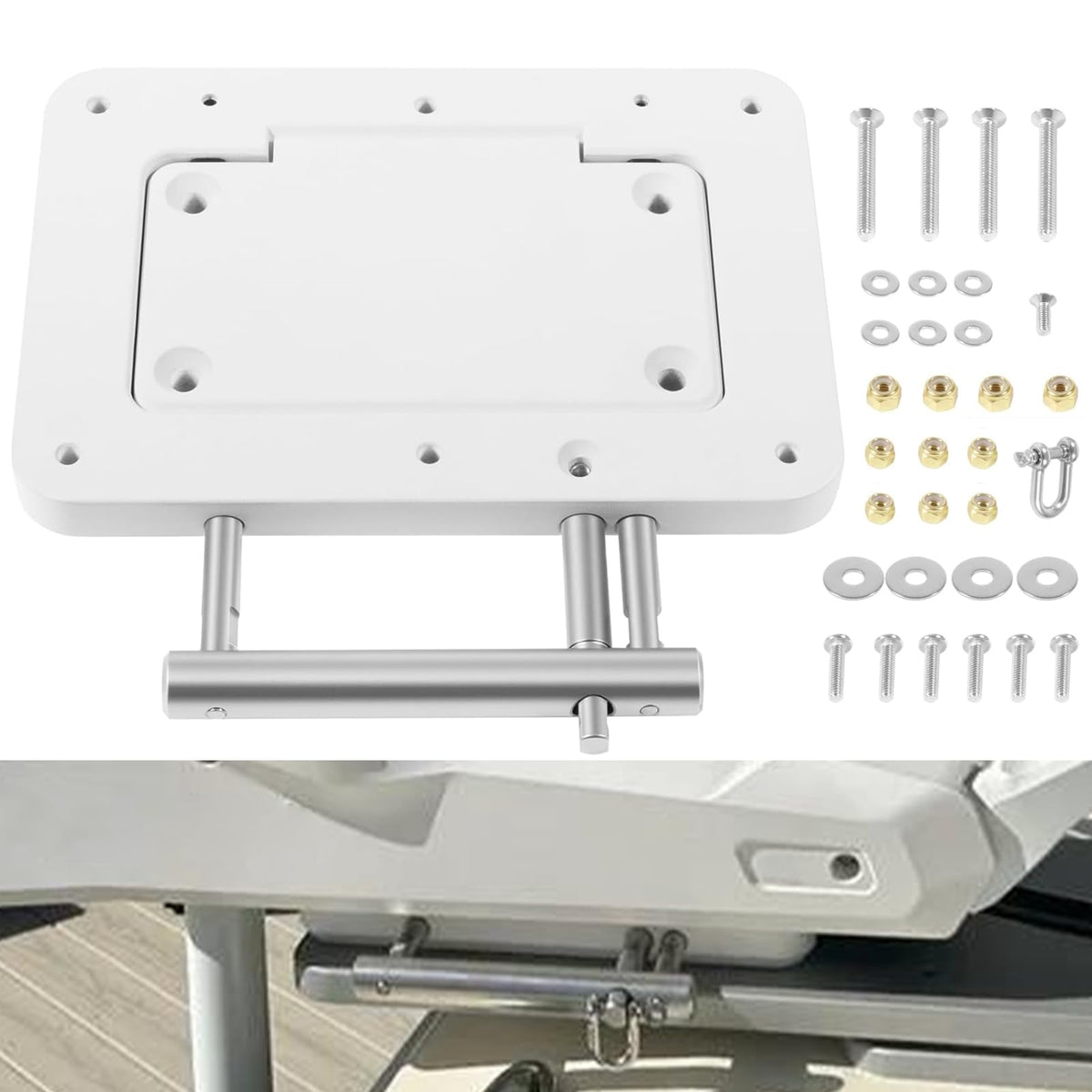 010-12832-61 Quick Release Bracket Plate Mount Fit for Garmin Force Kraken Trolling Motor, Heavy-Duty Mounting Bracket Replace for 010-12832-60, 0100209801