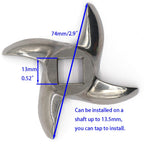 2 Pack #22 Meat Grinder Blade Stainless Steel Knife Cutter Replacement for Grinders