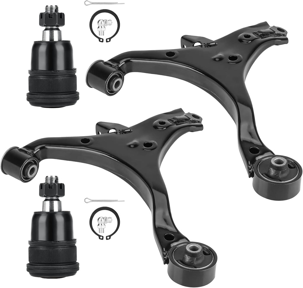 Front Lower Control Arms w/Ball Joints Replacement Suspension Kit for 2001-2005 Honda Civic Sedan & Coupe, 2001-2005 Acura EL (4pc)
