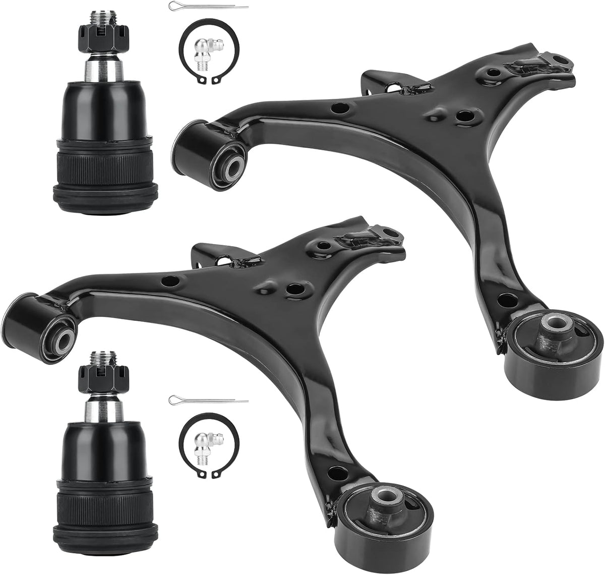 Front Lower Control Arms w/Ball Joints Replacement Suspension Kit for 2001-2005 Honda Civic Sedan & Coupe, 2001-2005 Acura EL (4pc)