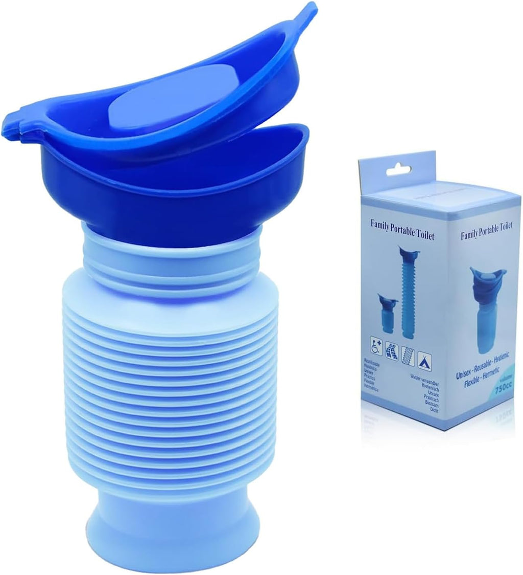 750ML Emergency Urinal, Pedestal Urinal, Pocket Toilet for Men Women, Pee Bottles with Sealed Lid Collapsible