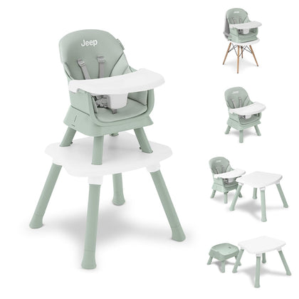 Jeep Milestone 6-in-1 High Chair by Delta Children - High Chair Converts to Stool, Booster Seat, Toddler Chair