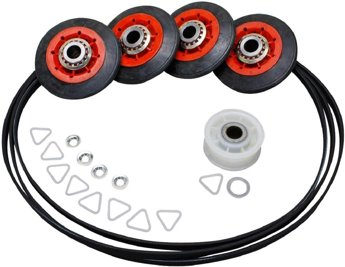 #US Replacement part for Maytag MED7000XG1 Dryer Belt Rollers Pulley Kit beltPart#4602176