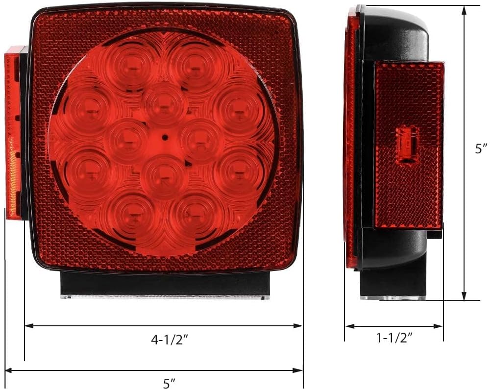 12V Submersible LED Trailer Lights & Wiring Kit