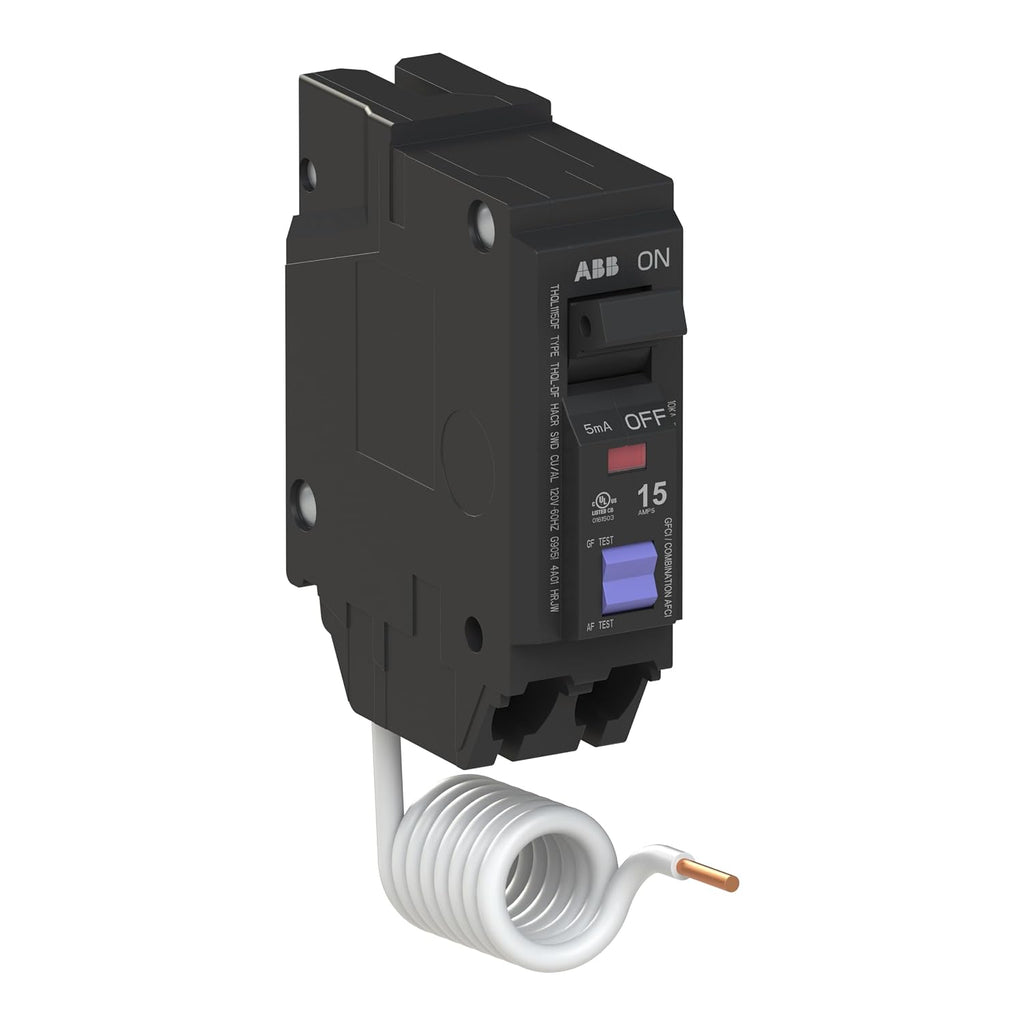 ABB Q-Line THQL1115DF • Dual Function Circuit Breaker • 15 Amp Single Pole