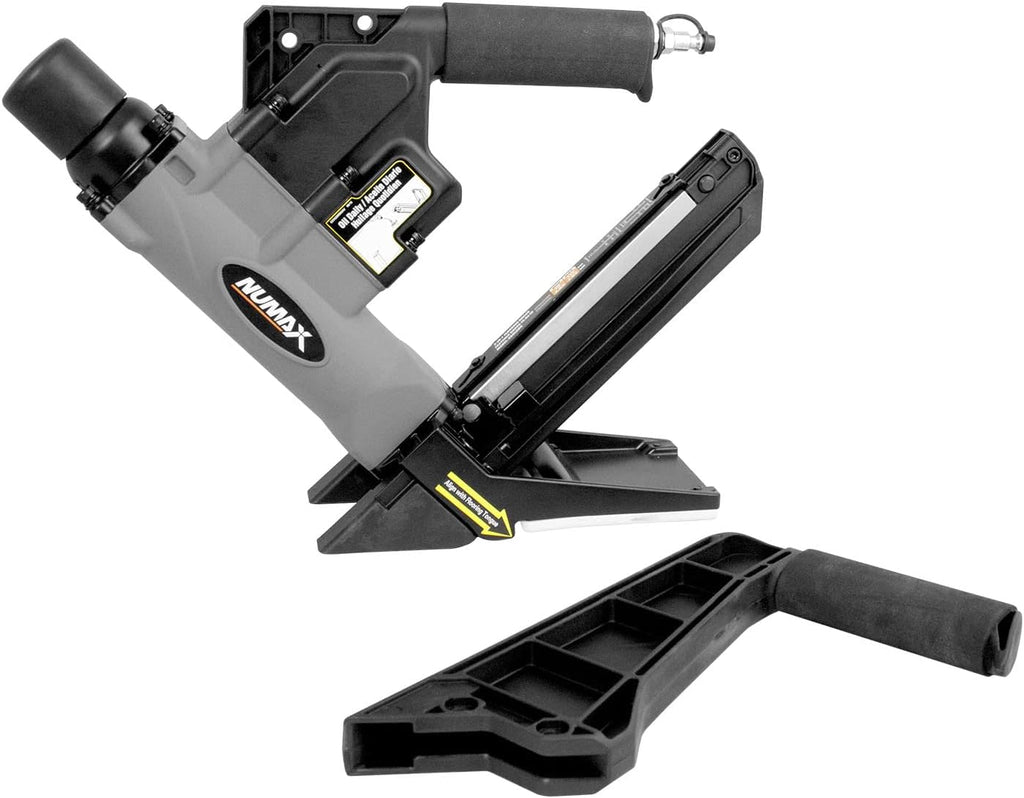 S50LSDH Pneumatic 2-in-1 15.5-Gauge and 16-Gauge 2" Dual Handle Flooring Nailer / Stapler with Flooring Mallet and