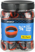 75Pcs EFIELD 3/4-inch Pex Copper Crimp Rings With End Stop(CLAMP043-75)
