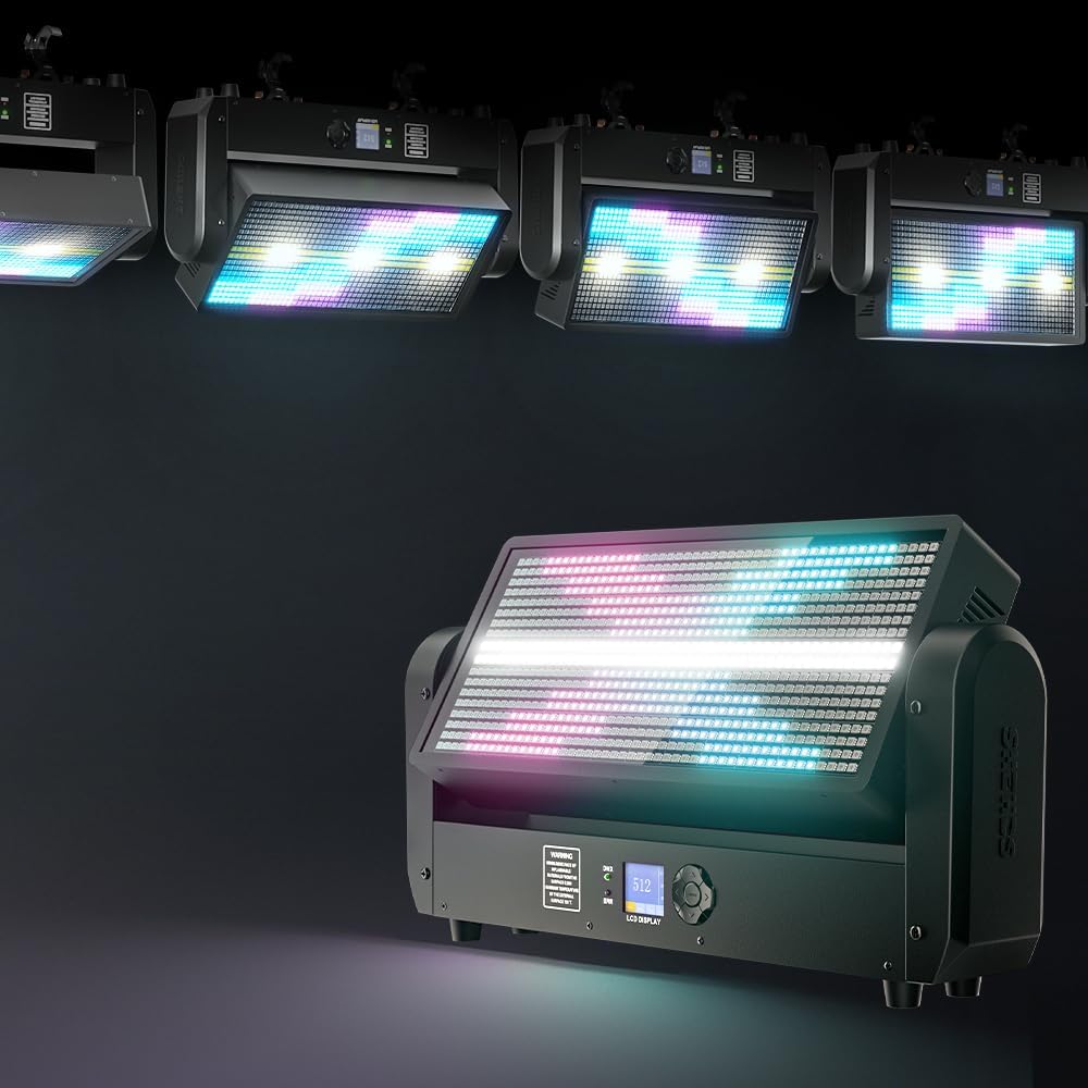 200W Moving Head Strobe Wash Light | 864-LED Matrix Effect with RGB & Cool White, DMX512 Control for Stage Club DJ Party