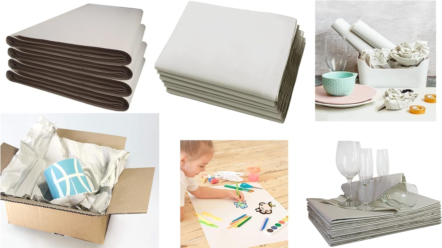 100 Sheets Packing Paper for Moving, Newsprint Paper for Packing Wrapping, Wrapping Paper for Packaging Glasses