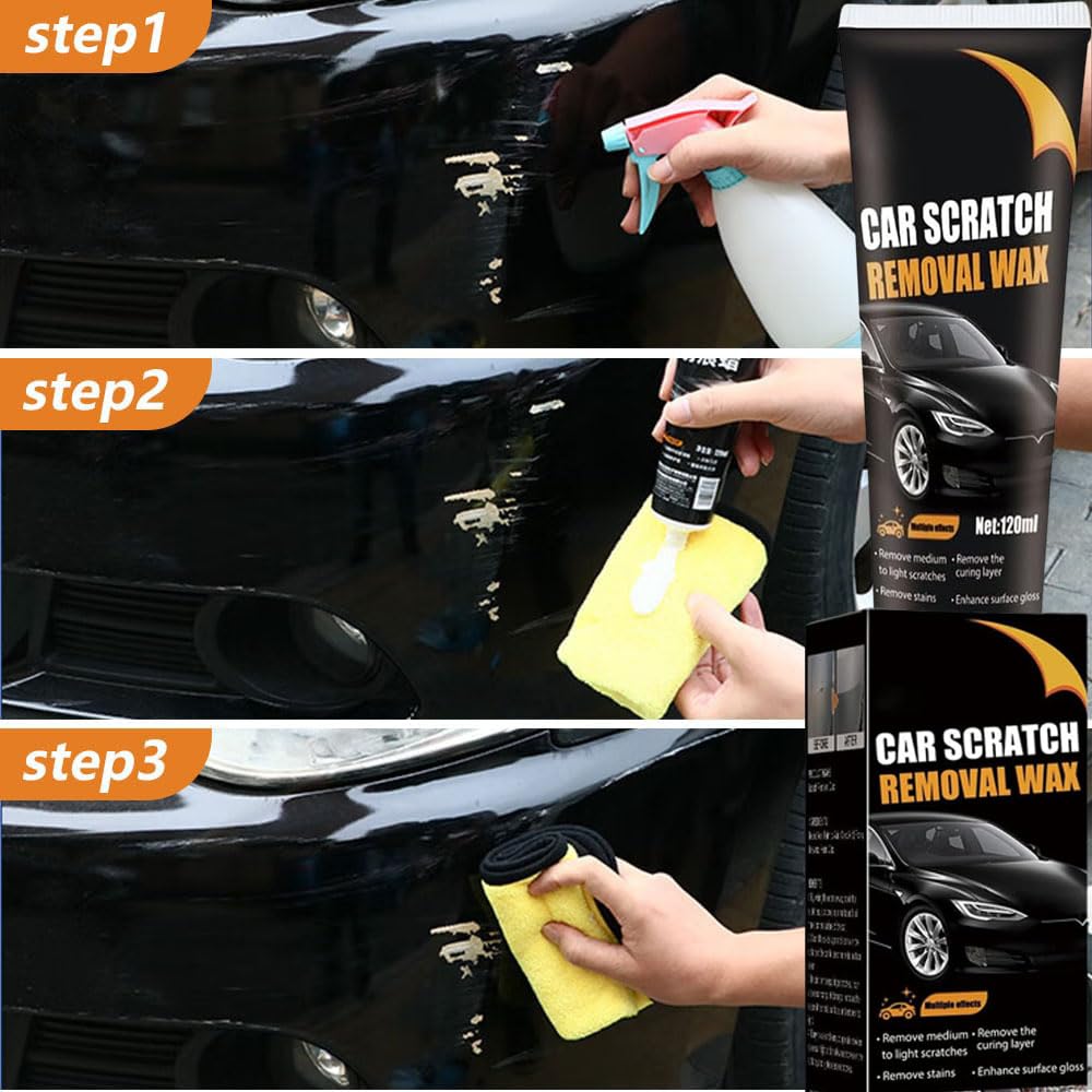 【2Packs】 Scratch Remover for Vehicles Car Scratch Remover Paste New Upgrade for Deep Scratches with Wipe & car Polish