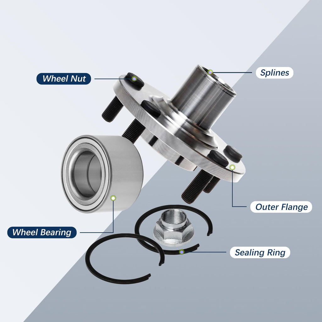 NXTRIP 518516 Front Wheel Hub Compatible with 2002 2003 2004 Infiniti I35