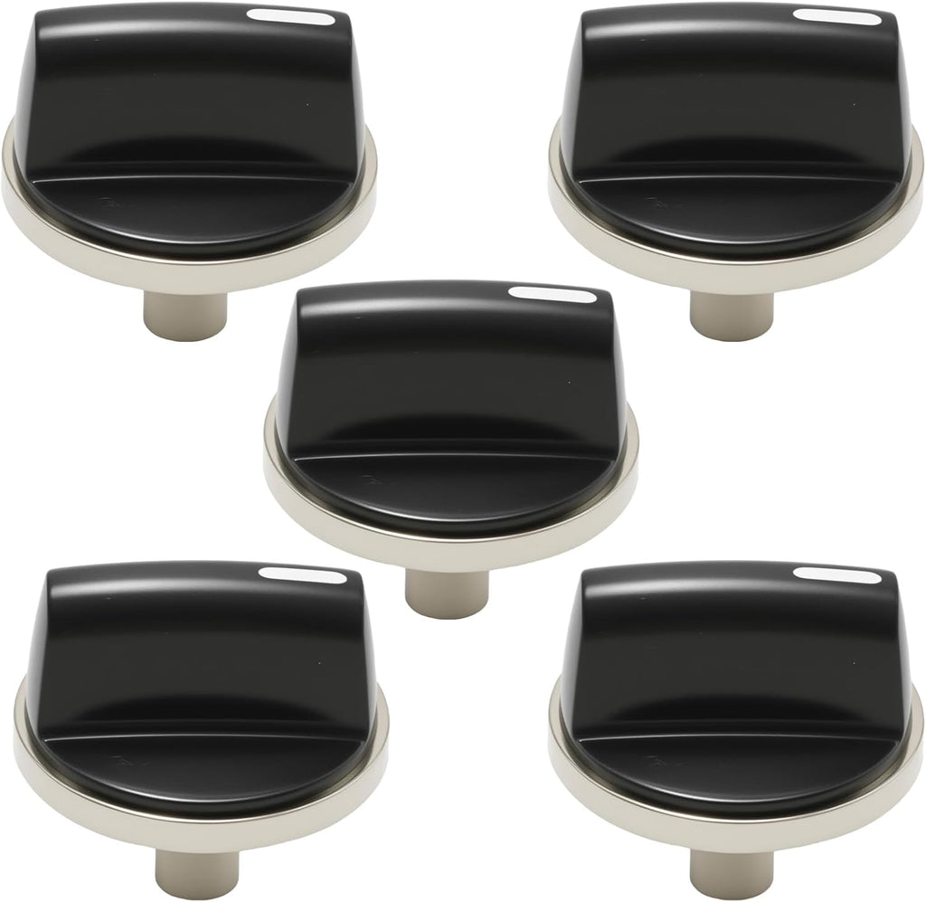 5 Pack 00650847 Cooktop Stove Knobs Replacement for Bosch Cooktop Range Oven NGM3054UC, NGM3054UC-01, NGM3654UC, NGM3654UC-01, NGM5054UC, NGM5064UC Burner Control Knobs