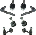 TRQ Front Steering and Suspension Kit Ball Joints Tie Rods Sway Bar Links