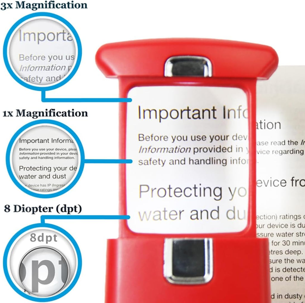 Small Pocket Magnifying Glass 3.0X with LED Light for Reading; Lighted Hand Held Coin Loupe; Mini Magnify Lens; Gifts