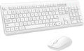 Wireless Keyboard and Mouse Combo, Full Size Silent Ergonomic Keyboard and Mouse, Long Battery Life, Optical Mouse