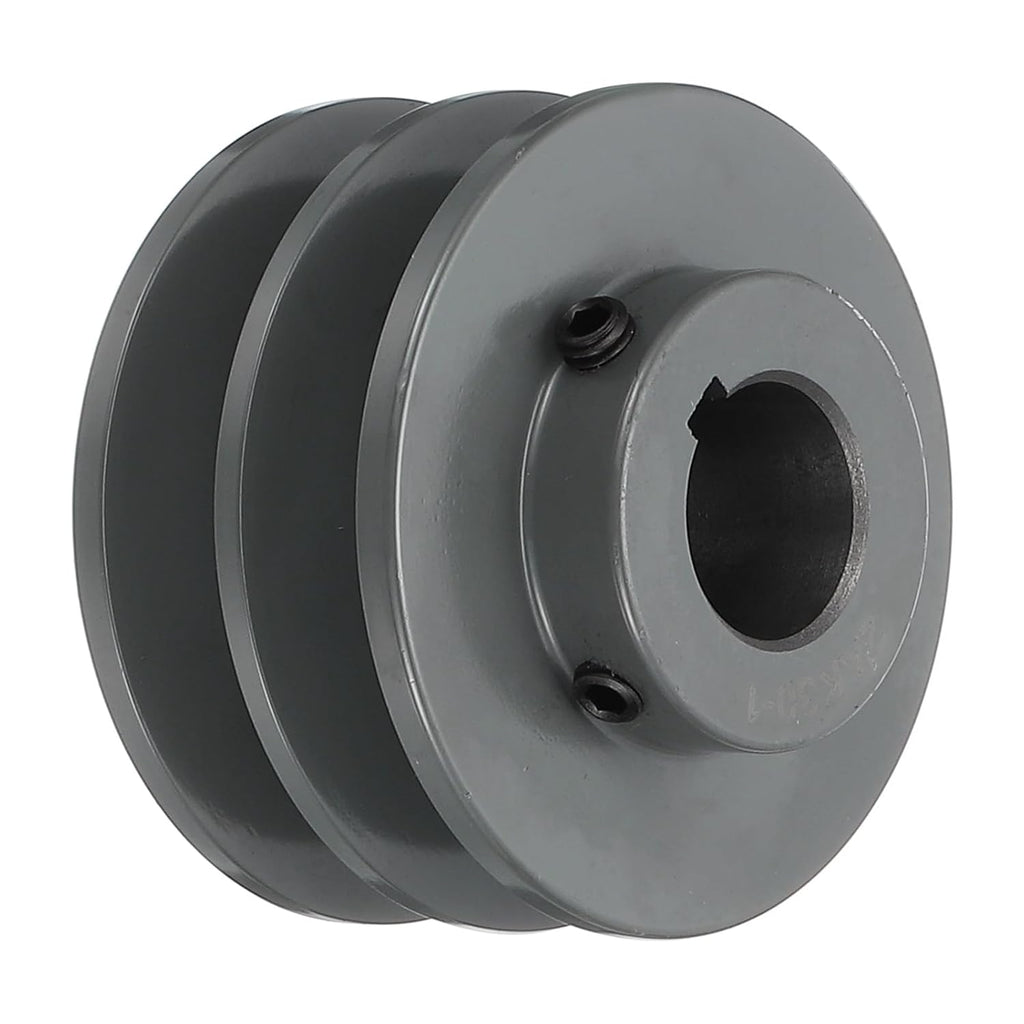 uxcell 2AK30-1 V-Belt Sheave 1" Bore, 3.05" OD, Double Groove Web Sheave