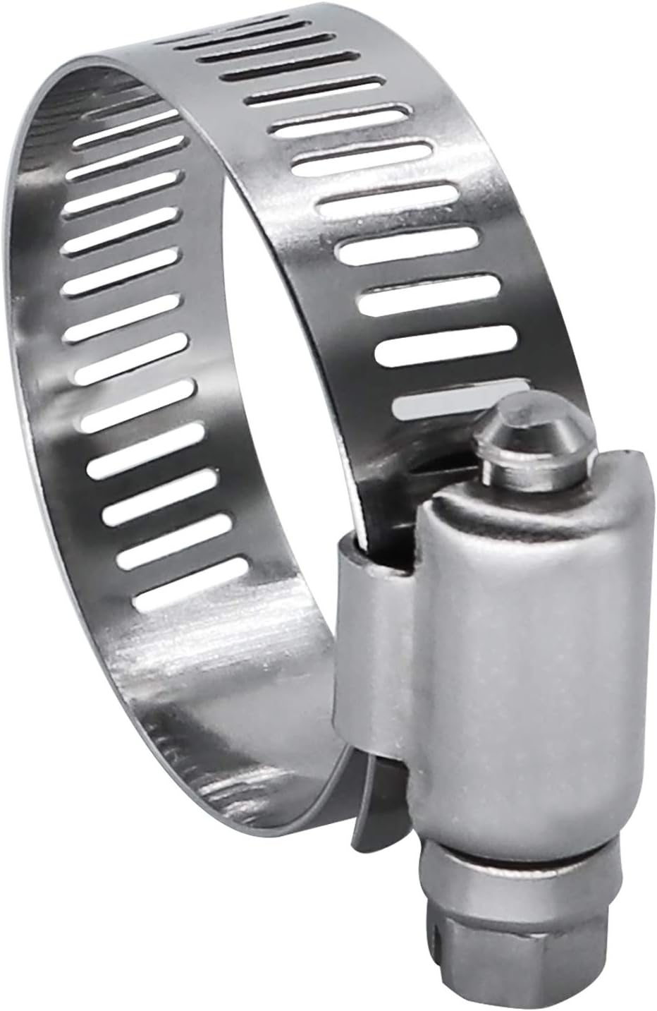 1.5" Hose Clamp Full Stainless Steel 27mm - 51mm,10 Pack | 1.5 hose clamp worm gear - SAE 24 Size, Full Stainless