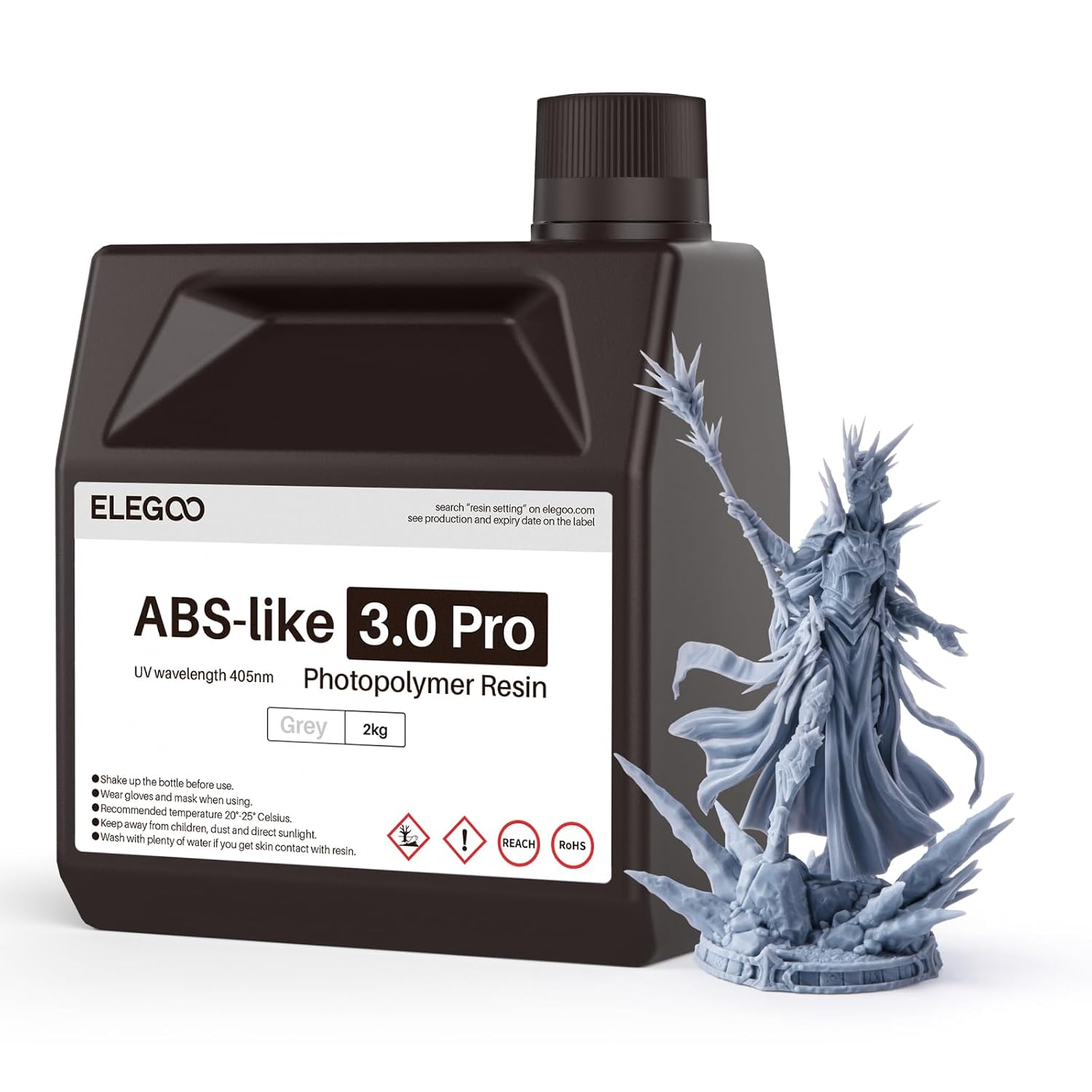 ELEGOO ABS-Like Resin 3.0 Pro, 3D Printing Resin with Higher Scratch-Resistance, High Toughness, High Precision, Fast