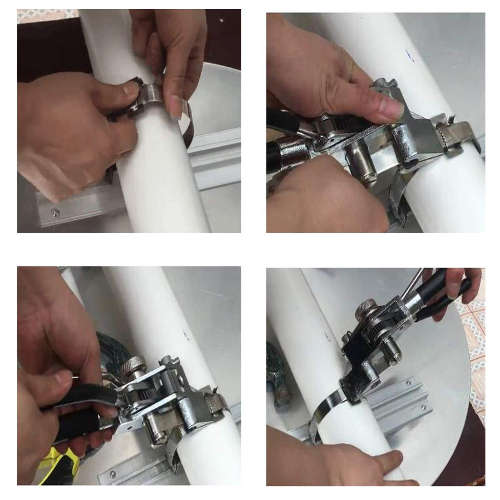 Steel Packaging Strapping Tensioner Banding Tool, 100 Feet 3/4" Width 304 Stainless Steel Band Coil, 100pcs 3/4"