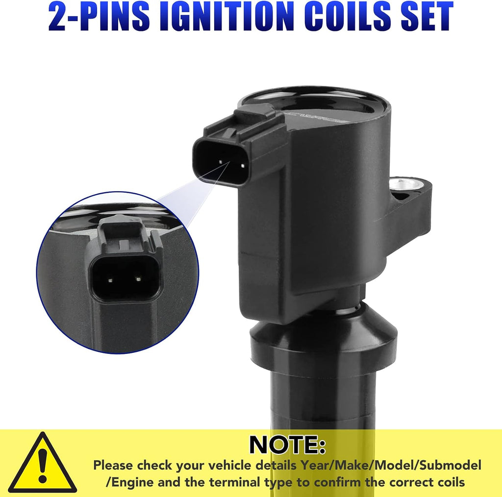 Set of 4 Ignition Coil Pack and Spark Plugs Fits for Ford Fusion Escape C-Max Transit Connect Lincoln MKZ Mercury