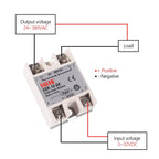 3pcs SSR-10DA Solid State Relay Single Phase Semi-Conductor Relay Module Input 3-32V DC Output 24-380V AC for Temperature Controller