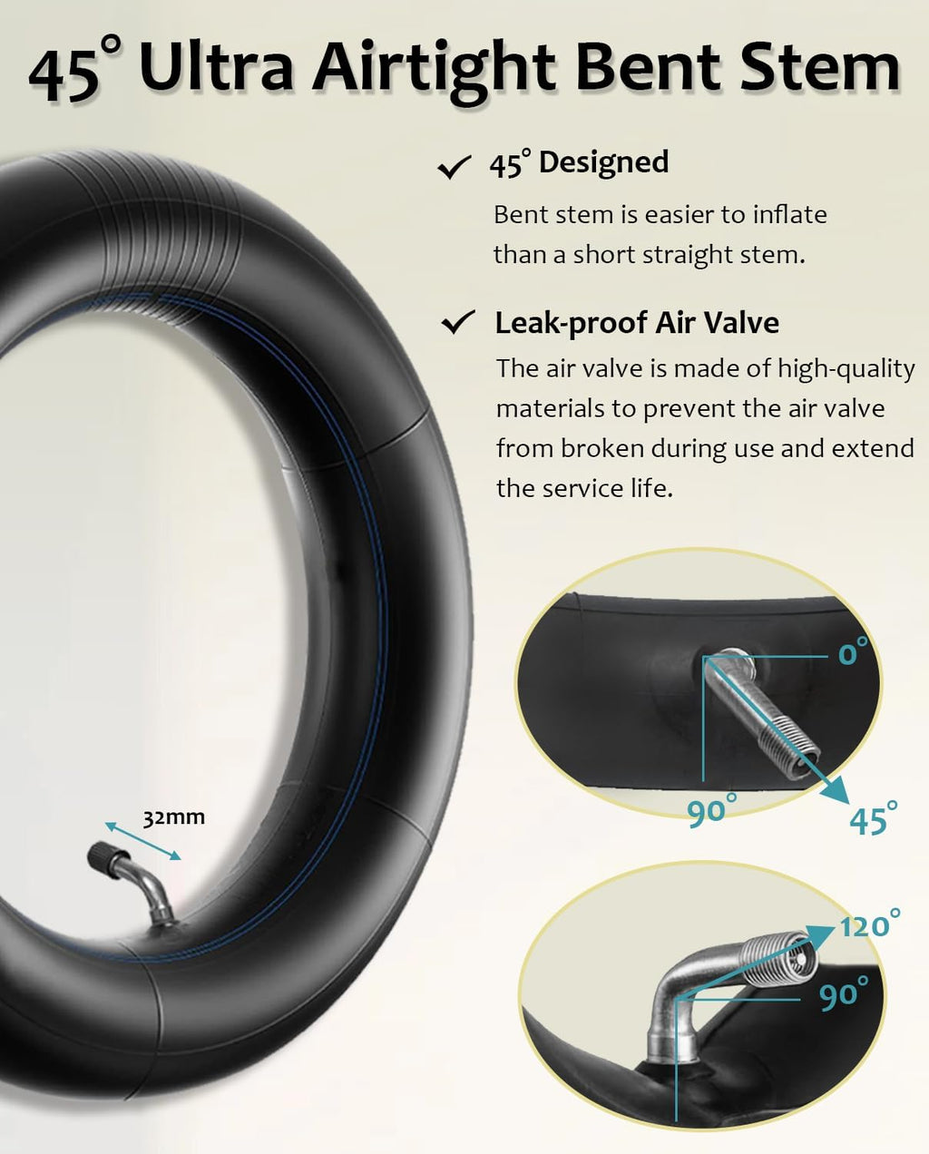 10x2.75-6.5 10 Heavy Duty Inner Tube for Speedway 5 Dualtron 3 Hover-1 Alpha JOYOR S Hiboy Titan PRO Electric Scooter Explosion-Proof Shockproof Super-Grip