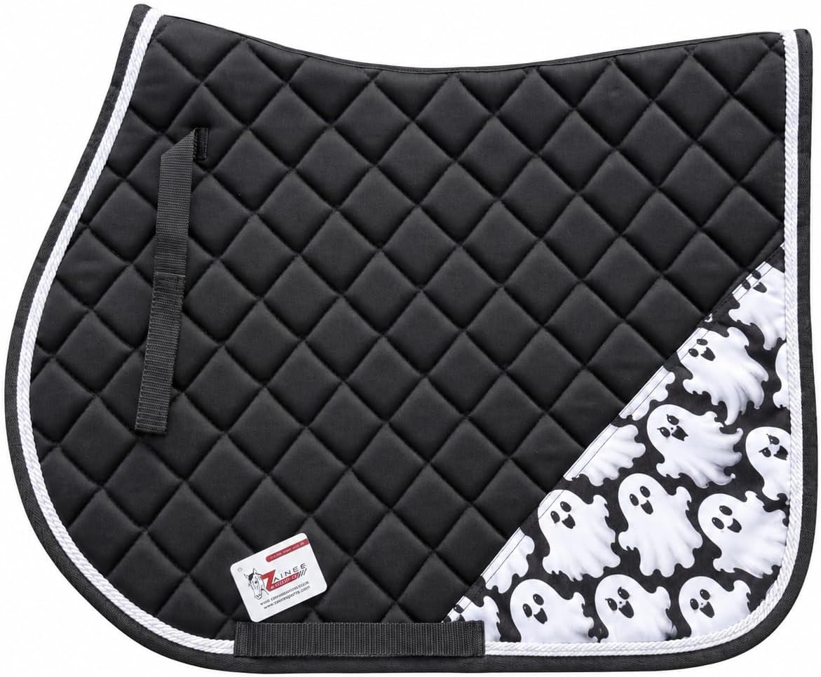 Halloween English Saddle Pad Set Black Orange