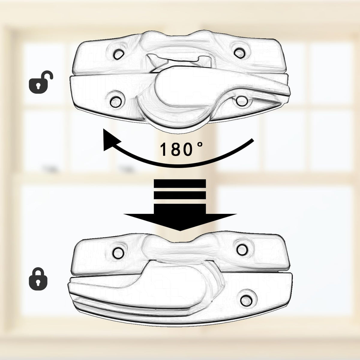 Window Sash Lock & Keeper for Andersen