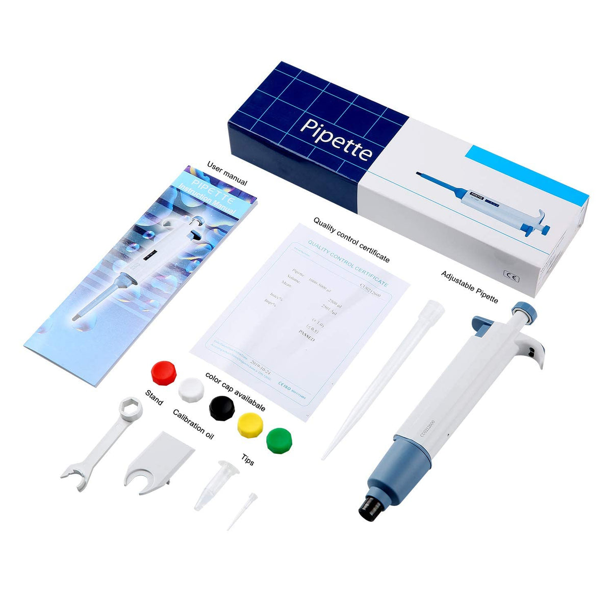 Pipettor Adjustable 1000-5000ul Single-Channel Variable Volume Micropipette