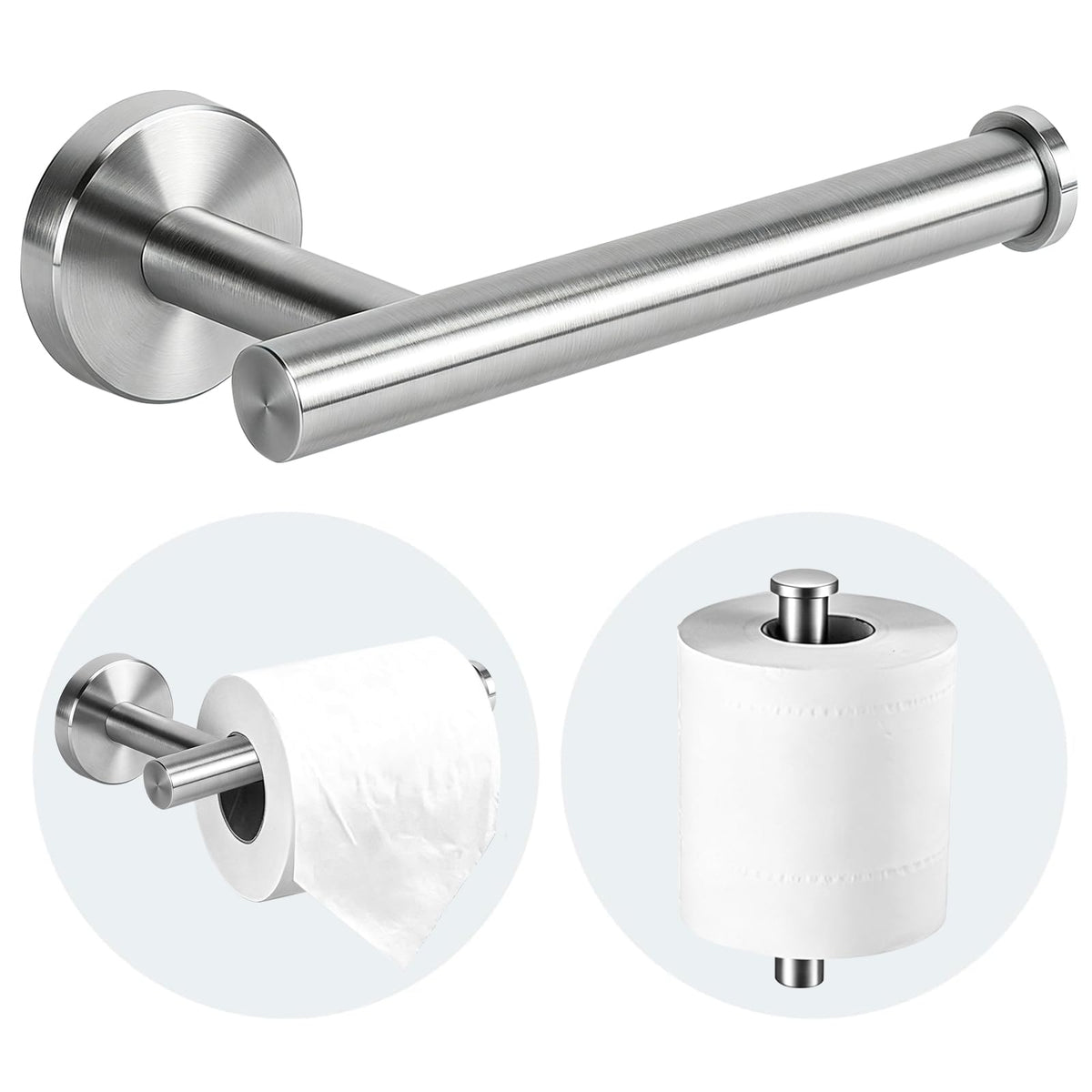 Toilet Paper Holder Wall Mount - Brushed Nickel