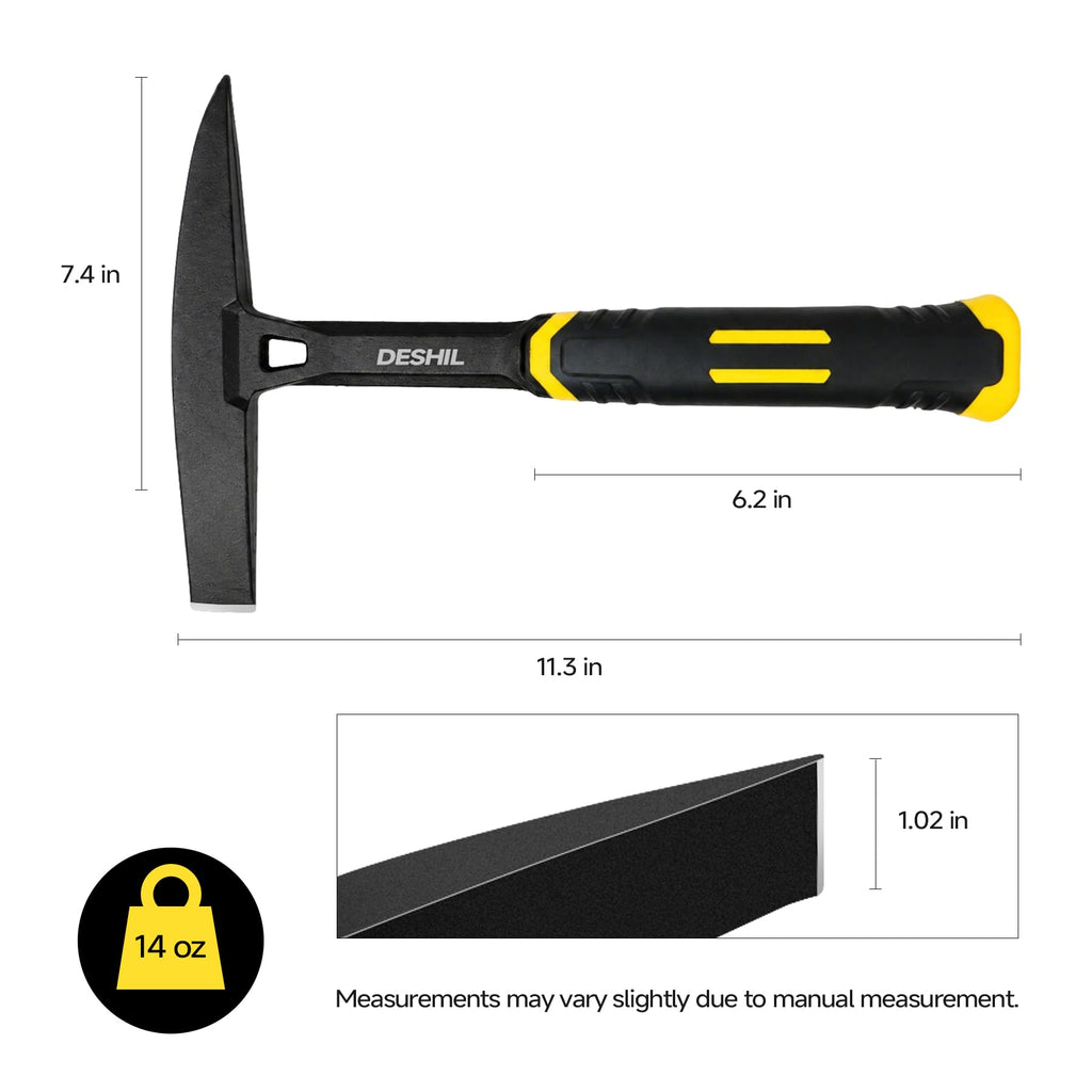 14oz Chipping Hammer, for Weld Slag Cleaning, Mining, Exploration